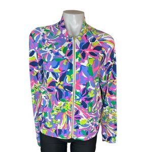 Lilly Pulitzer 🌸 Joleen Bomber
Zip Jacket Vibrant Multicolor Women's Size S